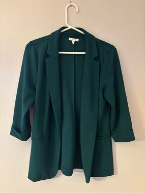 Forest Green Open Front Blazer Jacket - Maurice’s stretchy size medium